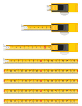 measuring tape ruler vector illustration isolated object icons