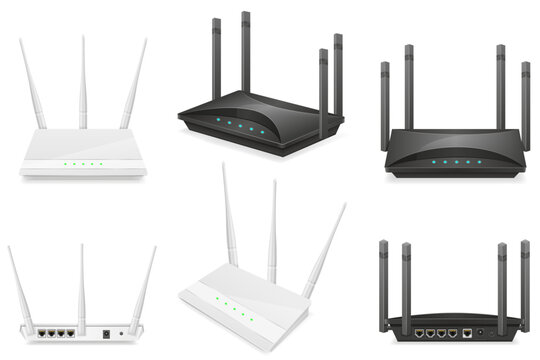 wifi router for internet transmission vector illustration isolated object icons