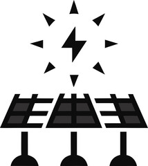  Minimalist black line icon of a solar panel with grid pattern, angled perspective
