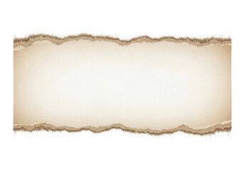 A rectangular piece of parchment with rough edges against a black background in a horizontal format