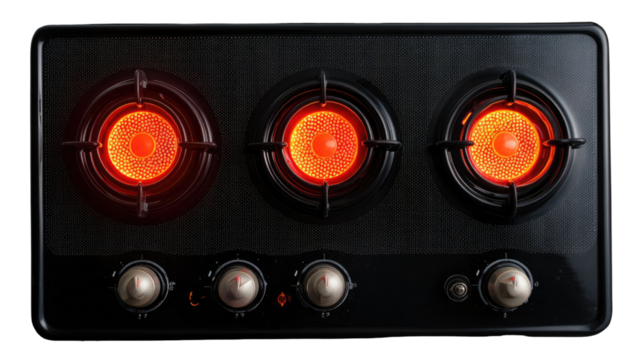 A vintage audio equipment panel with a red light switch and a green indicator for power