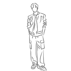 Stylish Man in Casual Pose
