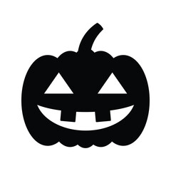Halloween Pumpkin icon set silhouette vector illustrations on white background.