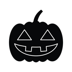 Halloween Pumpkin icon set silhouette vector illustrations on white background.
