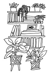 Book tracker coloring page. Perfect for book lovers, bookworms, planners