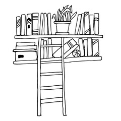 Book tracker coloring page. Perfect for book lovers, bookworms, planners
