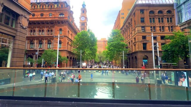 27 October 2025 Martin Place in the heart of Sydney CBD full of lunch time crowds from the offices surrounding the town square in Sydney NSW Australia