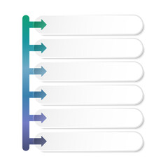 Vector illustration of a set of arrows, 6 steps.