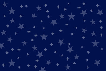 Starry night pattern. Cosmos universe Vector background. Navy blue sky stars. Abstract space illustration.