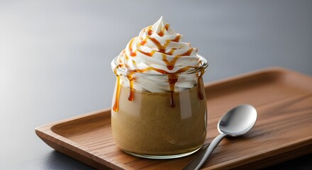Hojicha Pudding Japanese Dessert Studio Photography