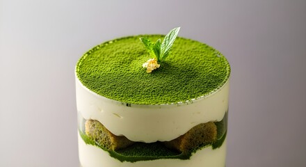 Matcha Tiramisu Japanese Fusion Dessert Studio Photography