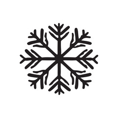 Snowflake silhouette, elegant winter design, delicate ice crystal pattern, frozen nature artwork, festive holiday decoration, minimal snow illustration, seasonal vector art, peaceful winter scene