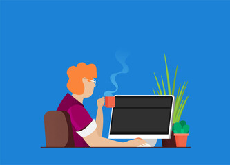 Software development and programming, program code on laptop screen, big data processing, computing isometric