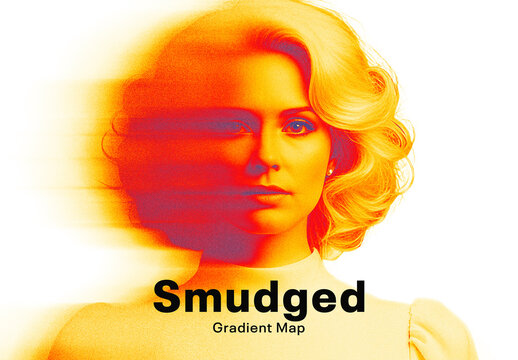 Smudged Gradient Map Photo Effect