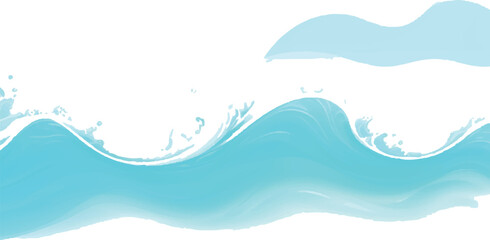 Abstract blue water waves illustration smooth flowing vector design perfect for backgrounds and web design