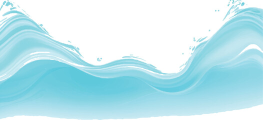 Abstract blue water wave illustration flowing liquid design element perfect for backgrounds and creative projects