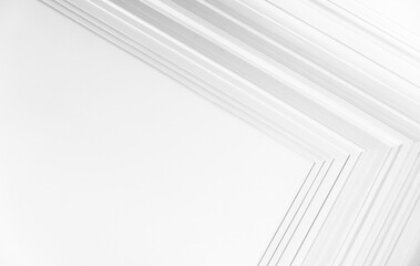 Abstract white minimal architecture background, photo fragment