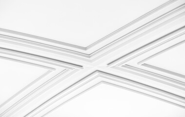 Classic wall molding, vintage style interior details, abstract black and white architecture