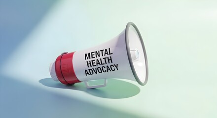 Amplify the message for mental health awareness and support with this powerful advocacy megaphone graphic