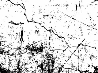 Grey plaster facade house wall with dark cracks.