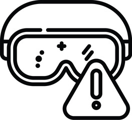 eye protection in outline style