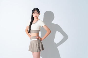 スポーツウェアを着た女性