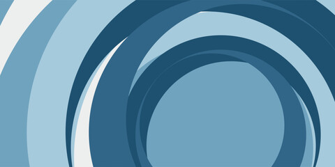 Paper layer circle blue abstract background. Curves and lines use for banner, cover, poster, wallpaper, design with space for text.