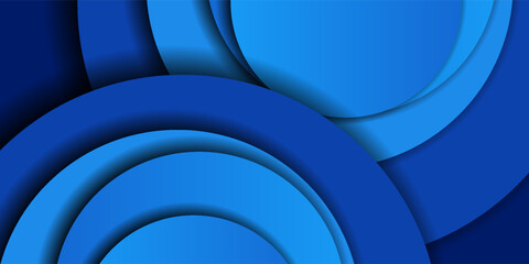 Paper layer circle blue abstract background. Curves and lines use for banner, cover, poster, wallpaper, design with space for text. Eps 10