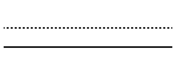 Dotted and Solid Straight line