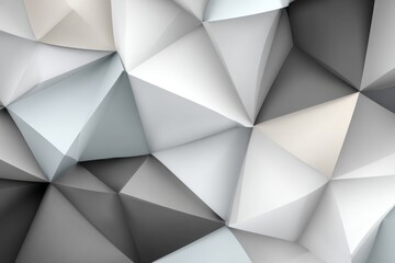 Obraz premium Abstract Geometric Design with Angular Polygonal Shapes and Monochromatic Color Palette in 3D