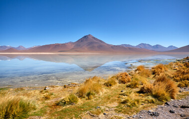 mountains and lake in bolivia © marco