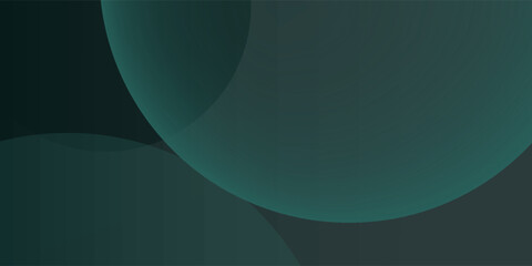 A dark green background with smooth, overlapping circles. The background is green with a gradient texture, creating a modern, abstract style. Minimal abstract circles vector gradient background