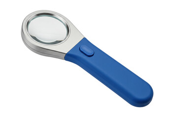Isolated Handheld magnifier for reading, hobbies, examination, collecting, and hobbies