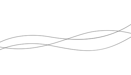 Continuous line in form curve wave, seamless abstract pattern. Wavy striped graphic background. Calm, still water of sea, river, ocean, swimming pool. Line art template. Vector illustration