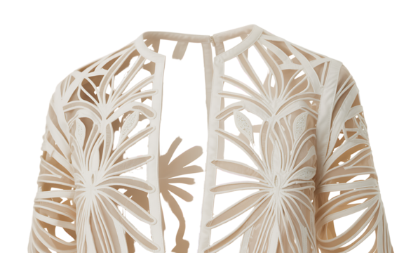 Laser cut jacket isolated on transparent background