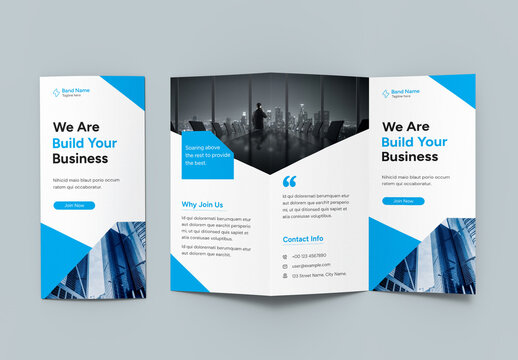 Modern Agency Services Trifold Brochure Template