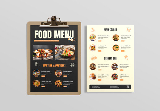 Restaurant Branding Food Menu Design Layout