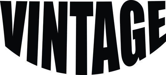 Distorted black vintage text on white background