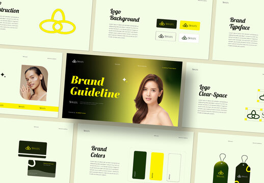Modern Skincare Brand Identity Guideline Presentation Template