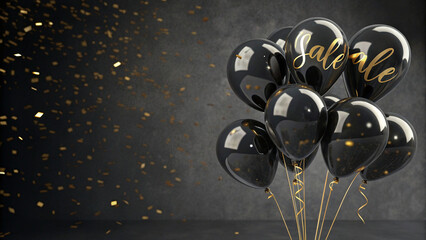 balloons are a festive and laconic visual for Black Friday.