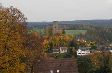 Herbstansicht von Bad Lobenstein