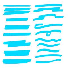 Grunge hand drawh lines vector illustration. Underline typography stroke, scribbles, curves. Pen strokes strikethroughs. Bold doodle freehand shapes.