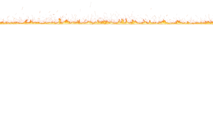 Warm orange ember glow along top border clean png