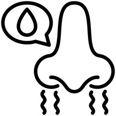 nose bleeding icon isolated on white background. vector illustration icon for injury services dan health care