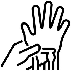 wrist fracture icon isolated on white background. vector illustration icon for injury services dan health care