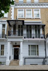 London - 06 28 2022: View of a house in Onslow Gardens