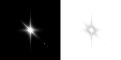 Shining radiant light glow transparent design PNG.