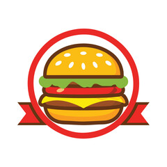 burger on a white