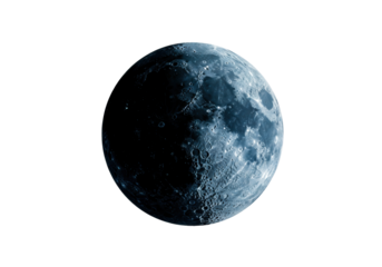 Isolated celestial body in space a round lunar sphere and outer planet with dark crater surface