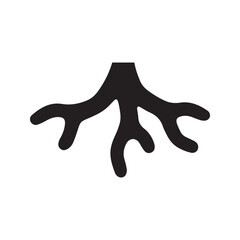 Radiating root lines symbolizing powerful growth and earth strength